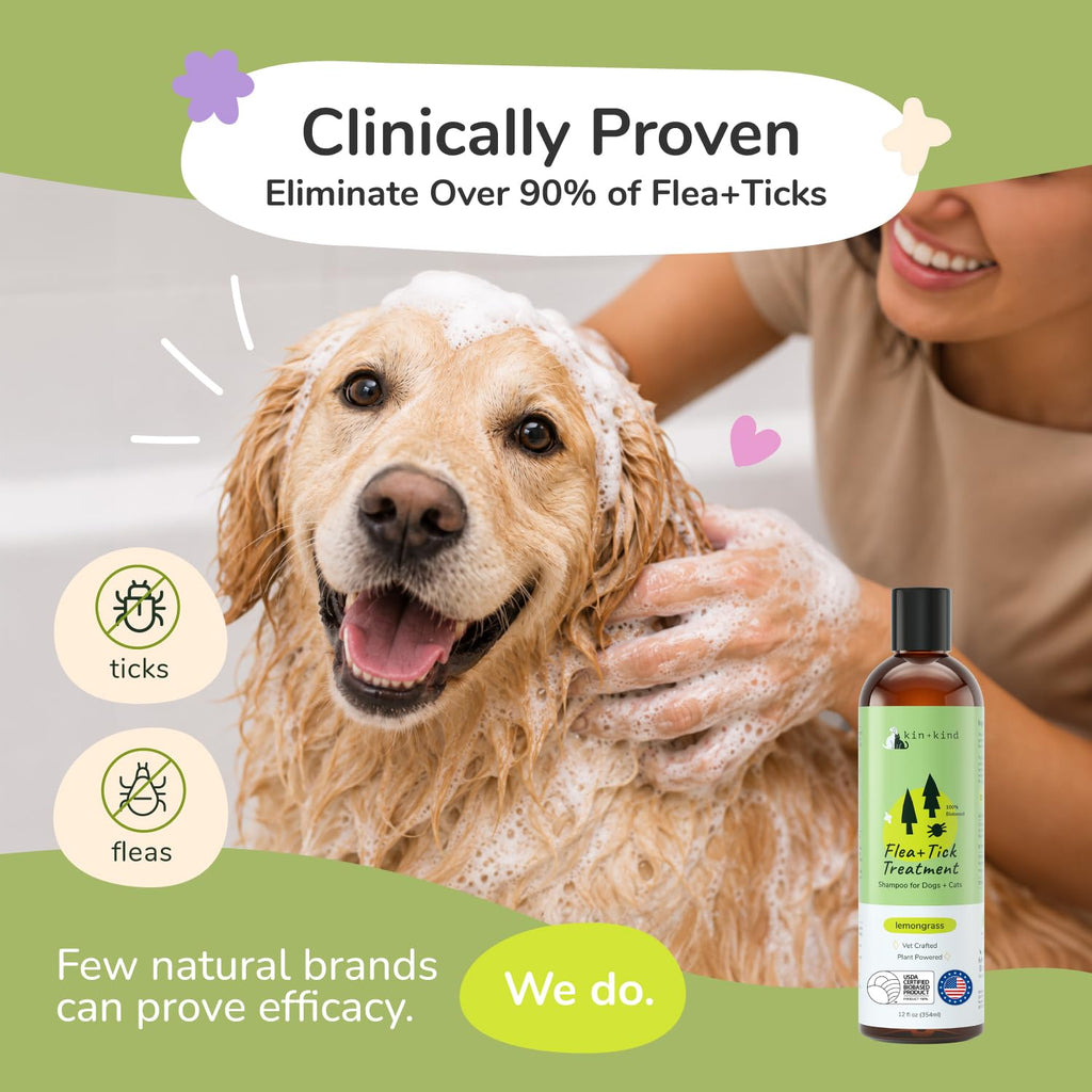 Lemongrass Flea & Tick Shampoo for Dogs & Cats 12 fl oz H766