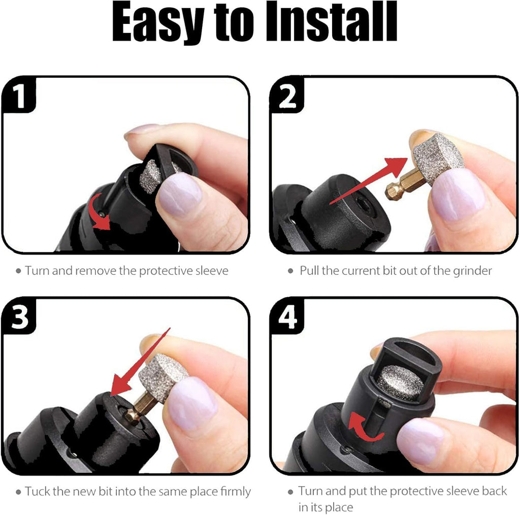 3 Speed Silent Rechargeable Pet Nail Grinder with 2 LED Lights I7484