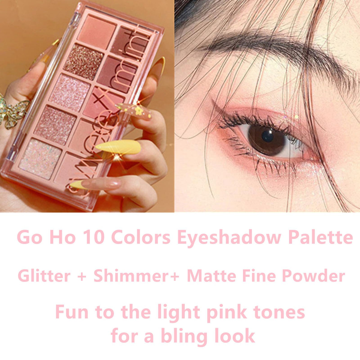 10 Colors Matte Glitter Shimmer Eyeshadow Palette P322012