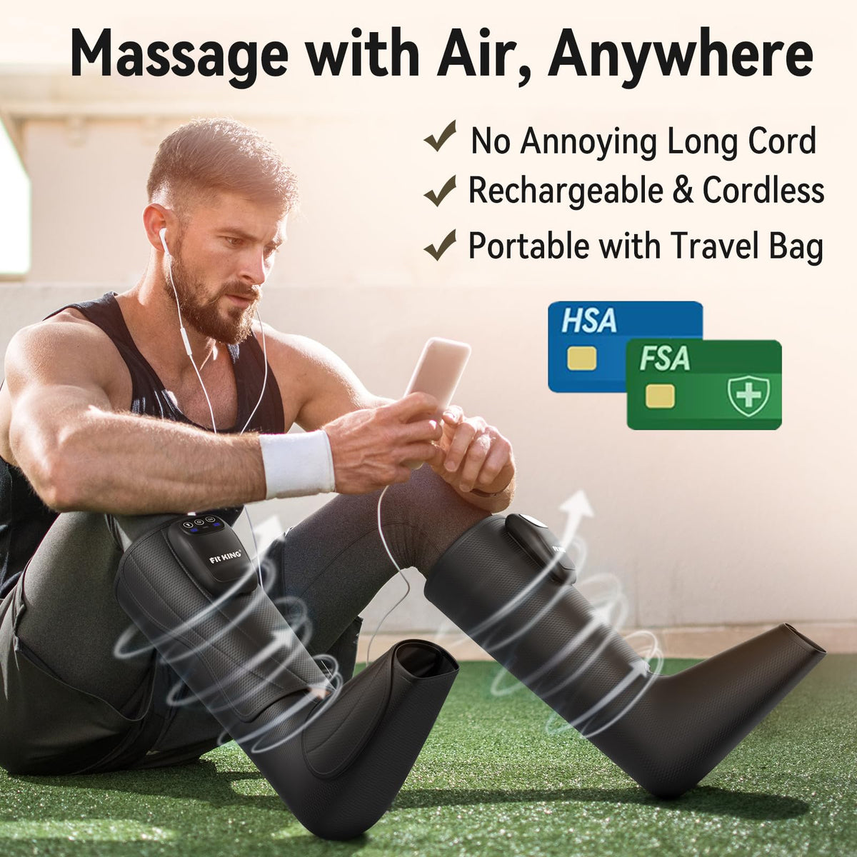 Cordless Leg Compression Massager V4878