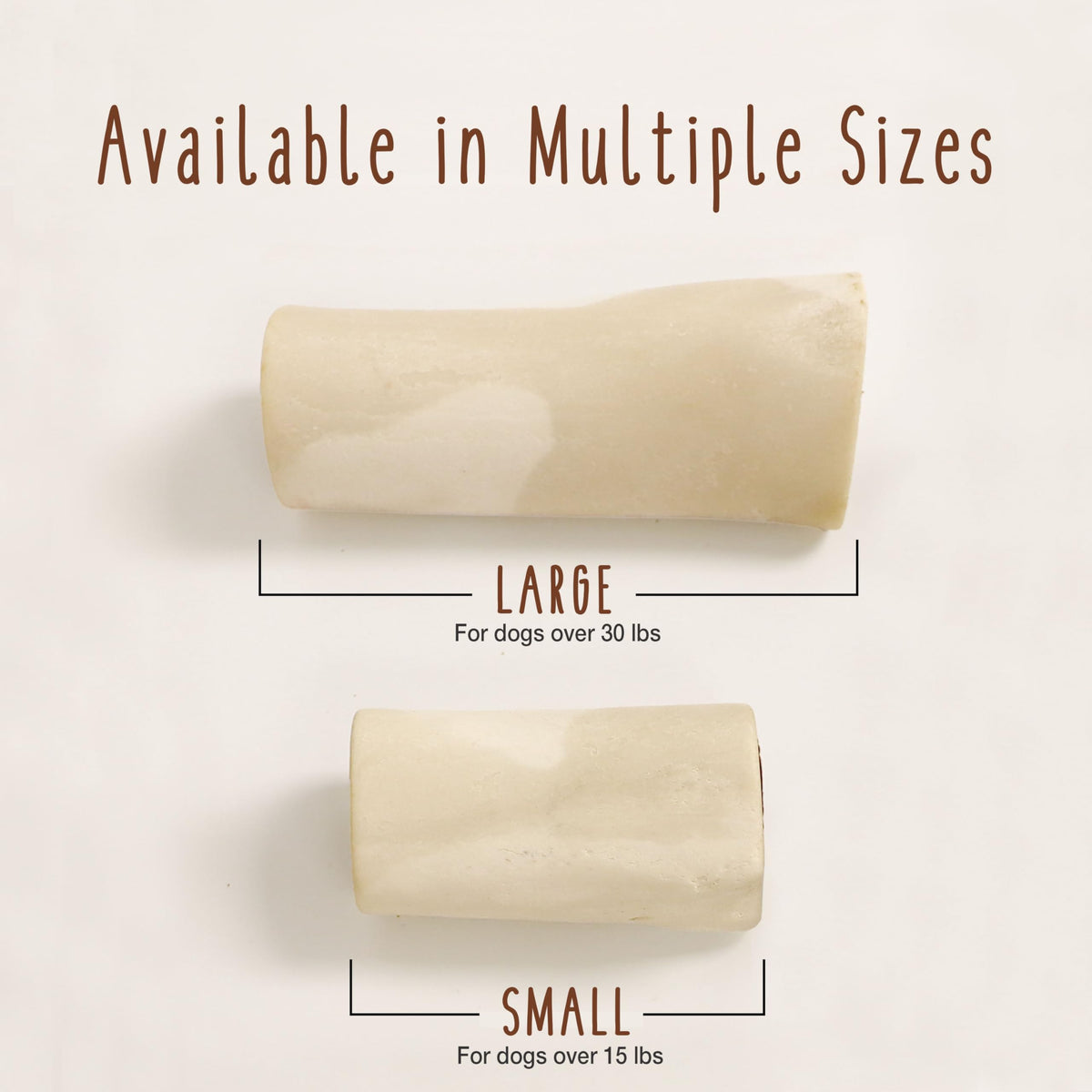 Peanut Butter Flavor Large Stuffed Shin Bones for Dogs B577350