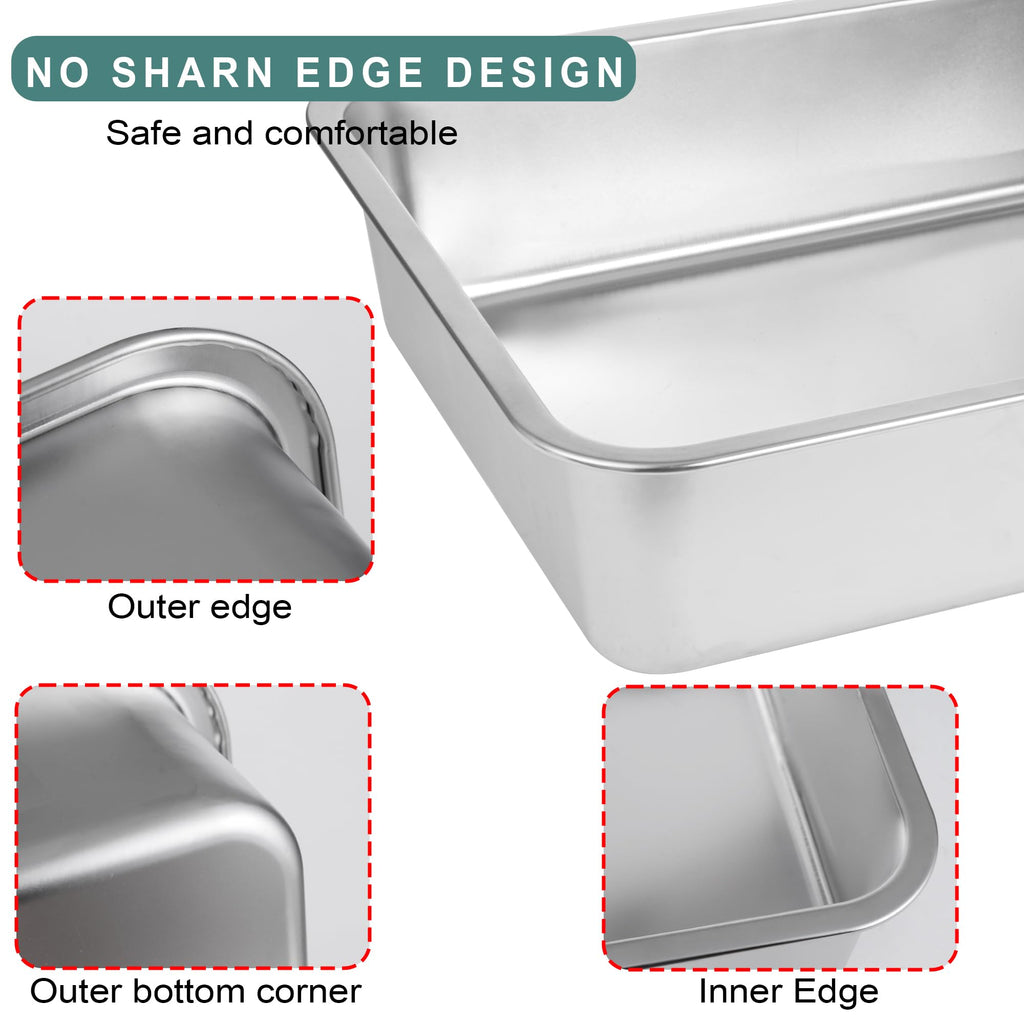 Large Stainless Steel Cat Litter Box E69437