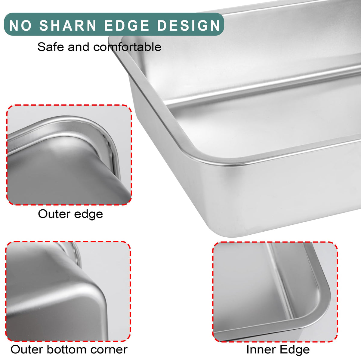 Large Stainless Steel Cat Litter Box E69437