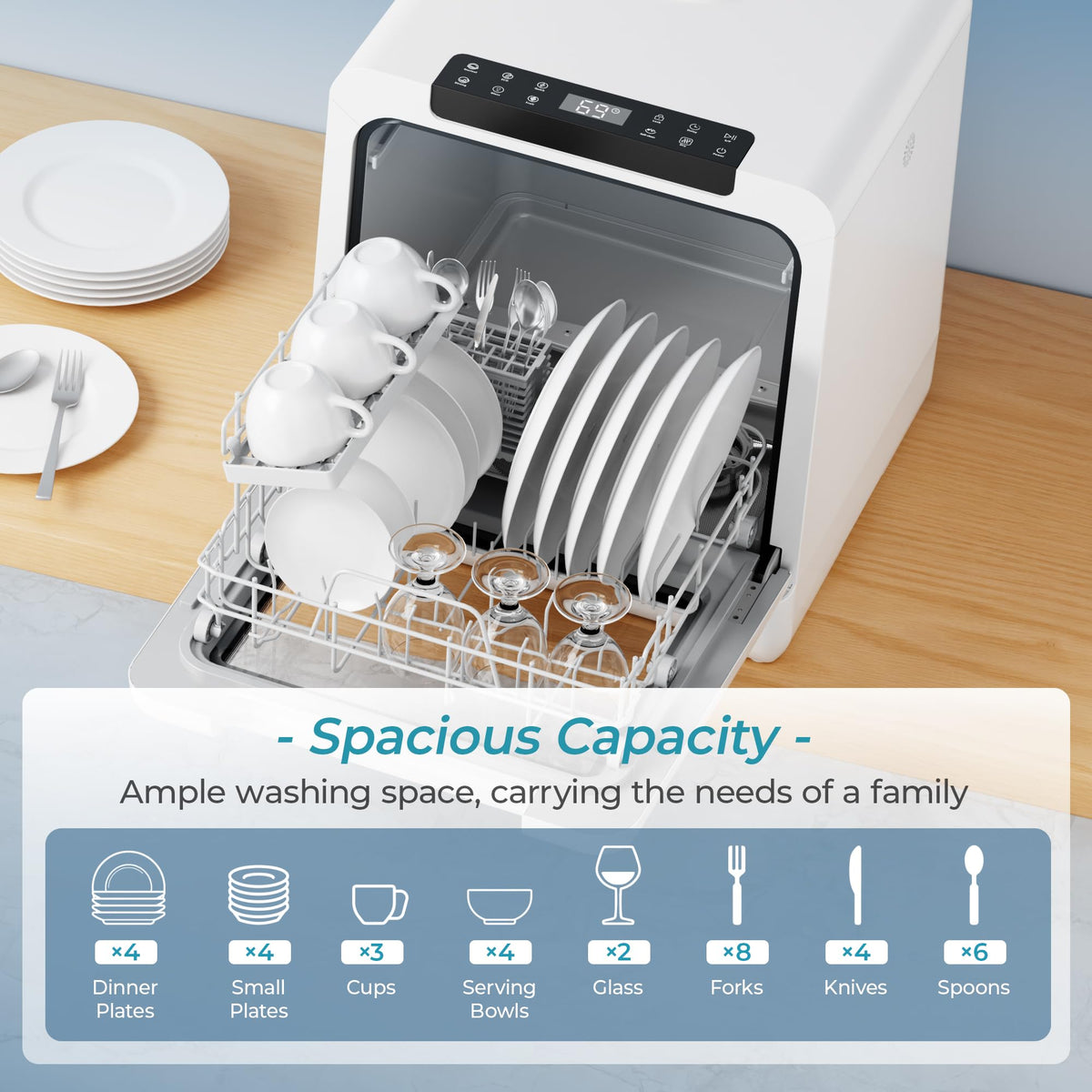 Countertop Dishwasher Portable with 5L Tank W851810