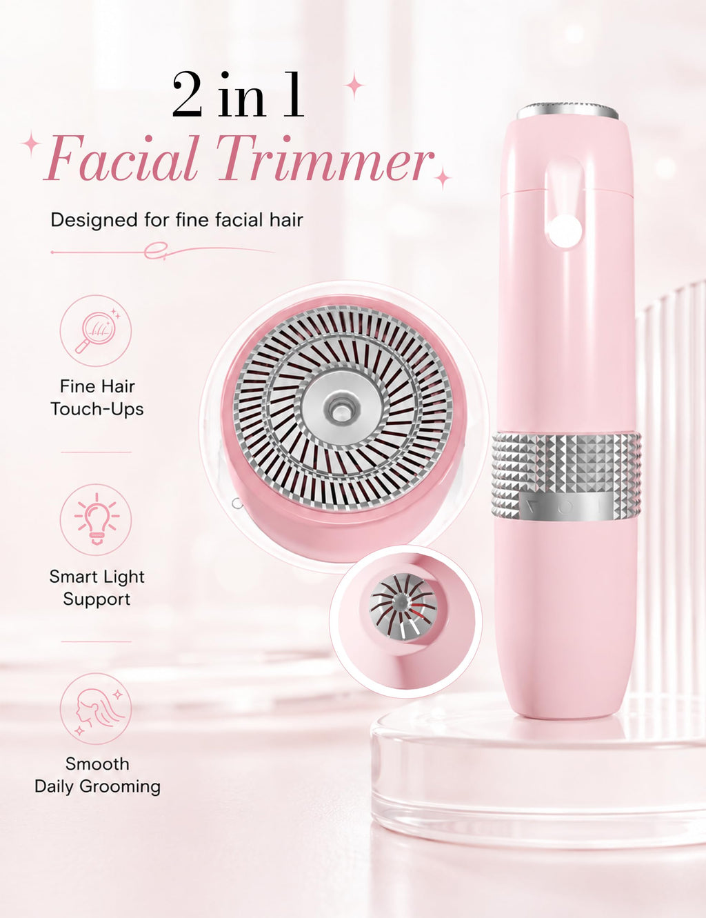 2-in-1 Facial Hair Removal and Eyebrow Trimmer K85035