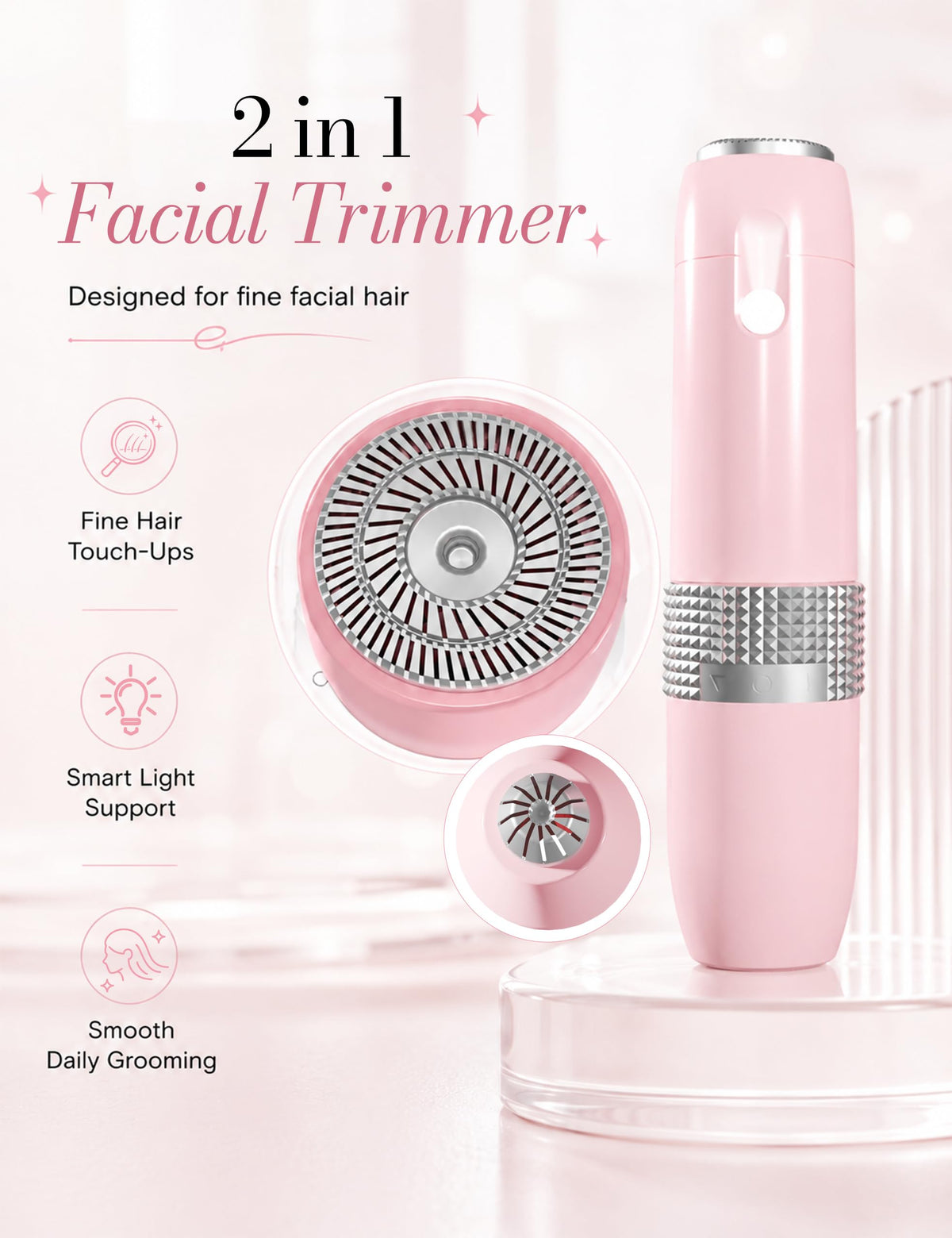 2-in-1 Facial Hair Removal and Eyebrow Trimmer K85035