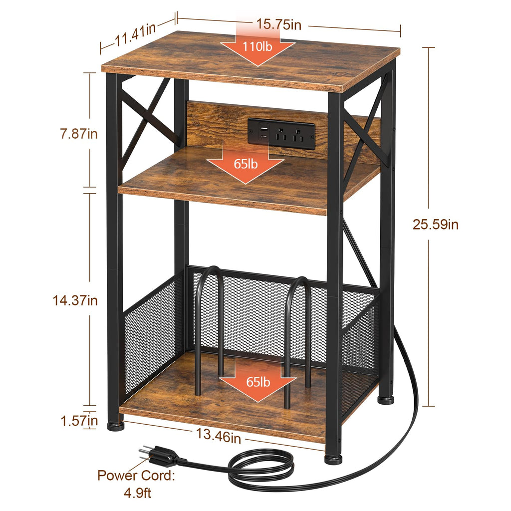 Record Player Stand with Charging Station Y133033