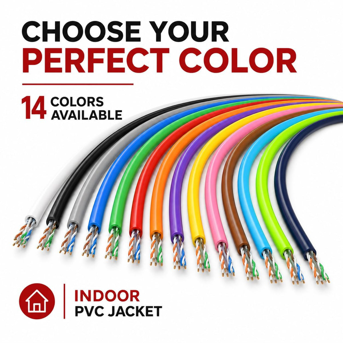 Cat6 1000ft Ethernet Cable 23AWG Solid CCA UTP Dark Blue J884206