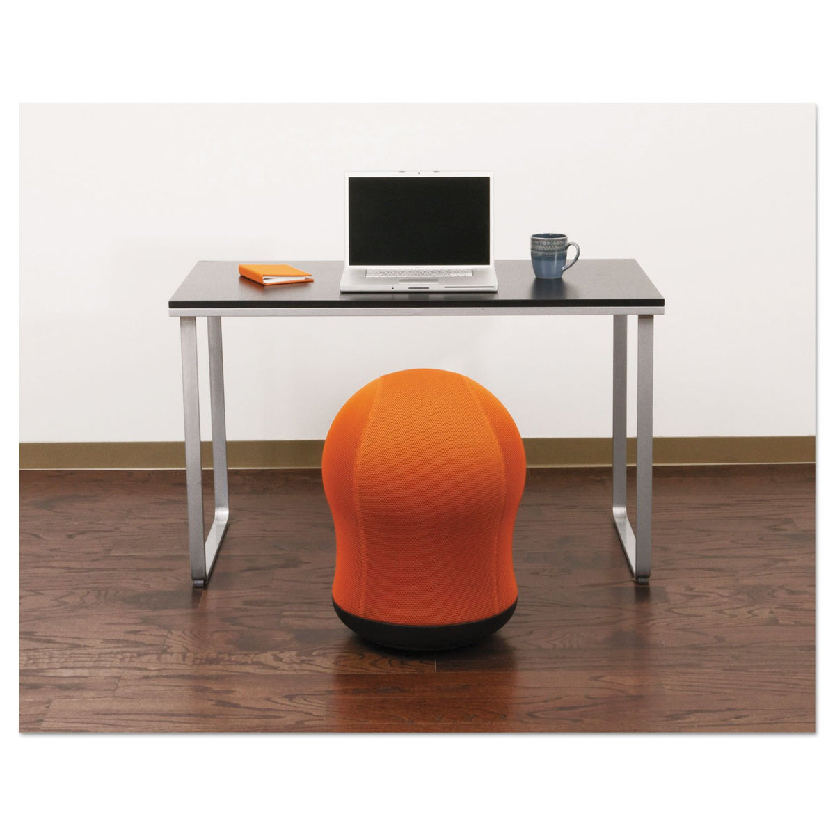 Orange Vinyl Exercise Ball Chair X5332
