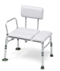 2-in-1 Tub Transfer Bench & Shower Chair, Padded Seat & Back, Height Adjustable Z315