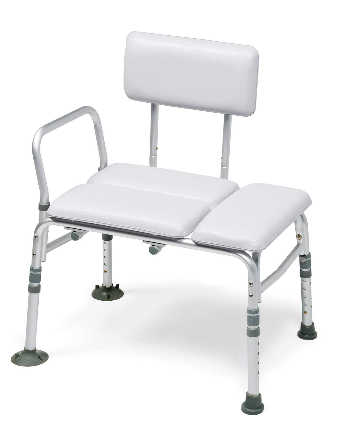 2-in-1 Tub Transfer Bench & Shower Chair, Padded Seat & Back, Height Adjustable Z315