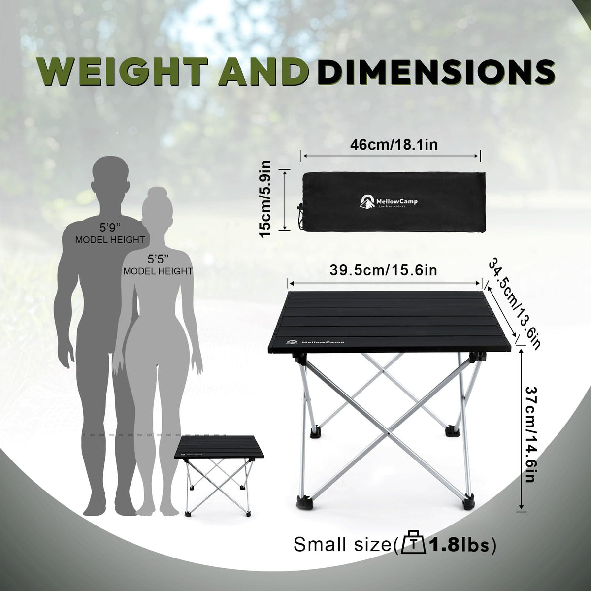 Ultralight Aluminum Folding Camping Side Table L3168