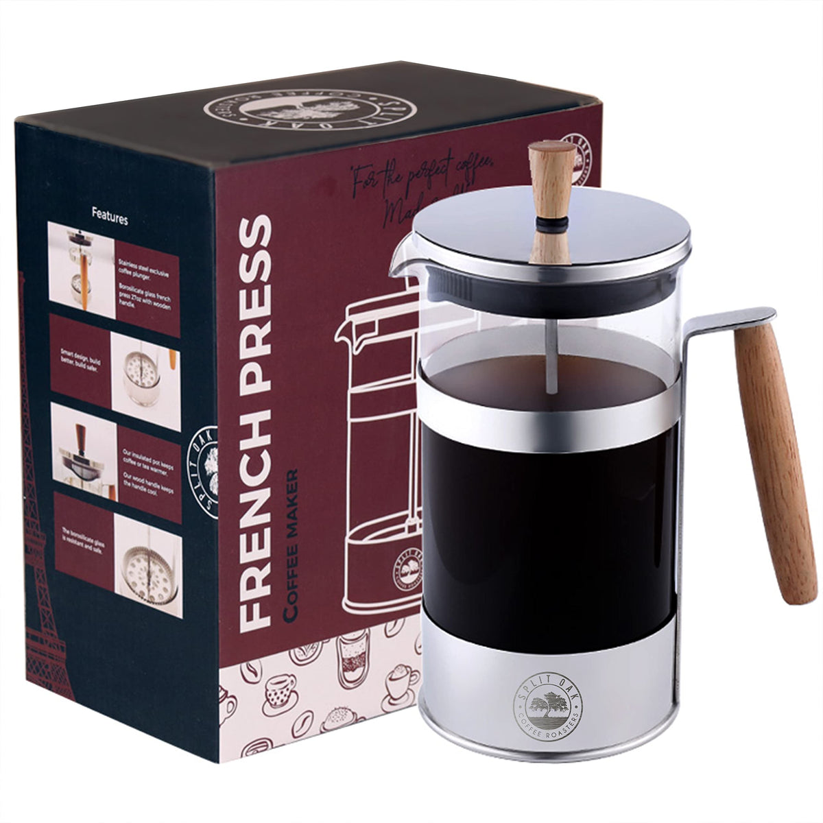 27oz Stainless Steel French Press Coffee Maker R629