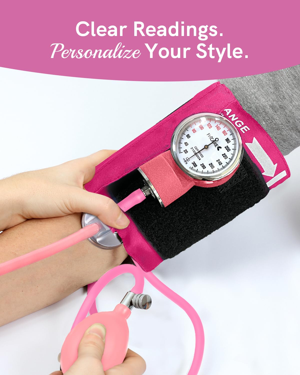 Pink Manual Blood Pressure Cuff K197560