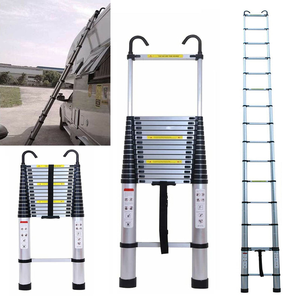 Aluminum Telescoping Extension Ladder 330 Lb Capacity T14027