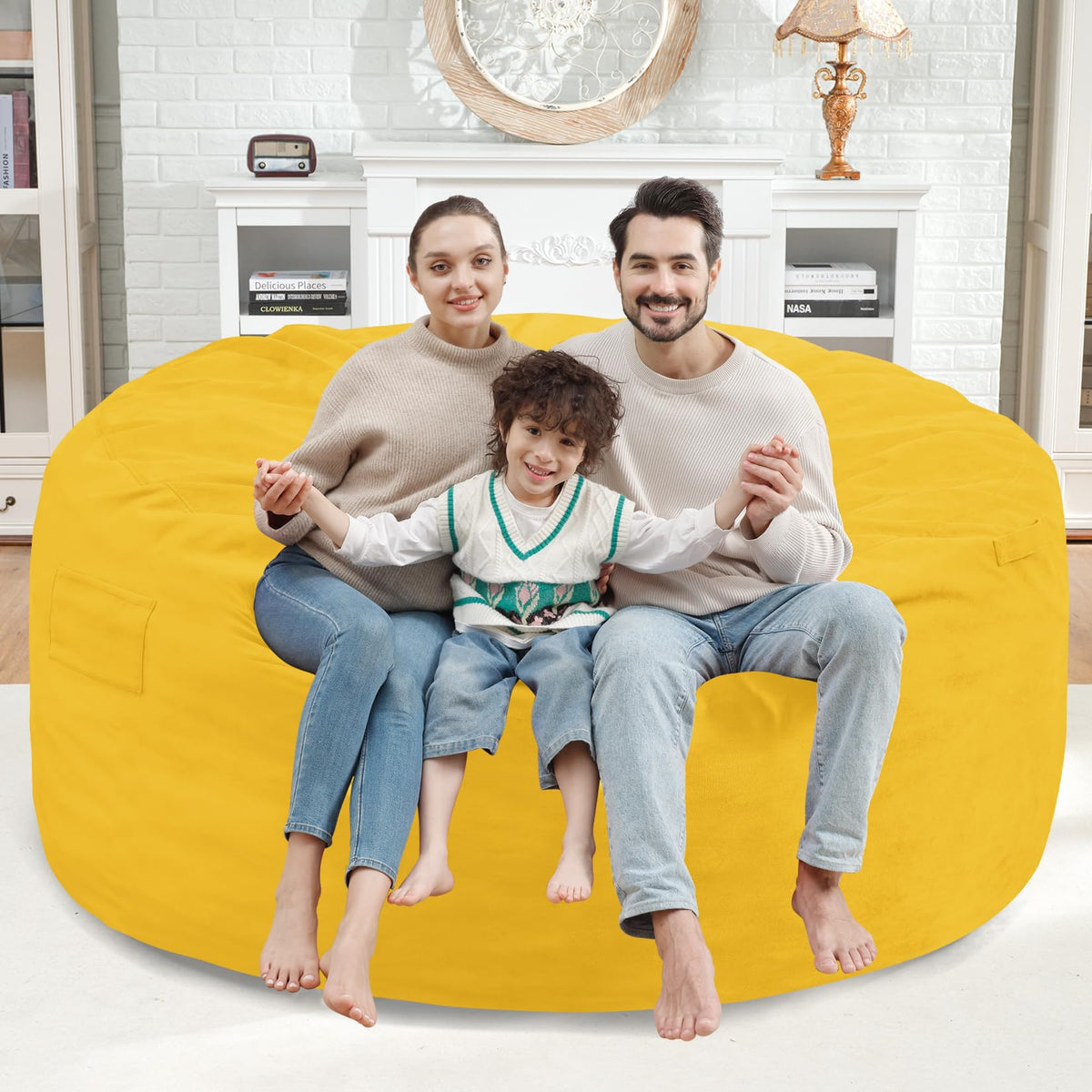 5FT Memory Foam Bean Bag Chair with Dutch Velvet Cover H726315