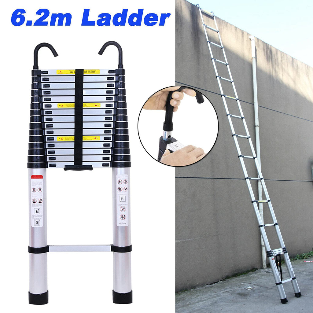 Aluminum Telescoping Extension Ladder 330 Lb Capacity T14027