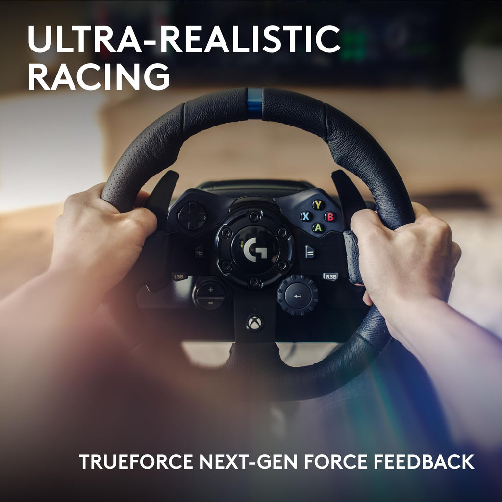 Racing Wheel and Pedals with Force Feedback and Leather Wheel Cover W19835