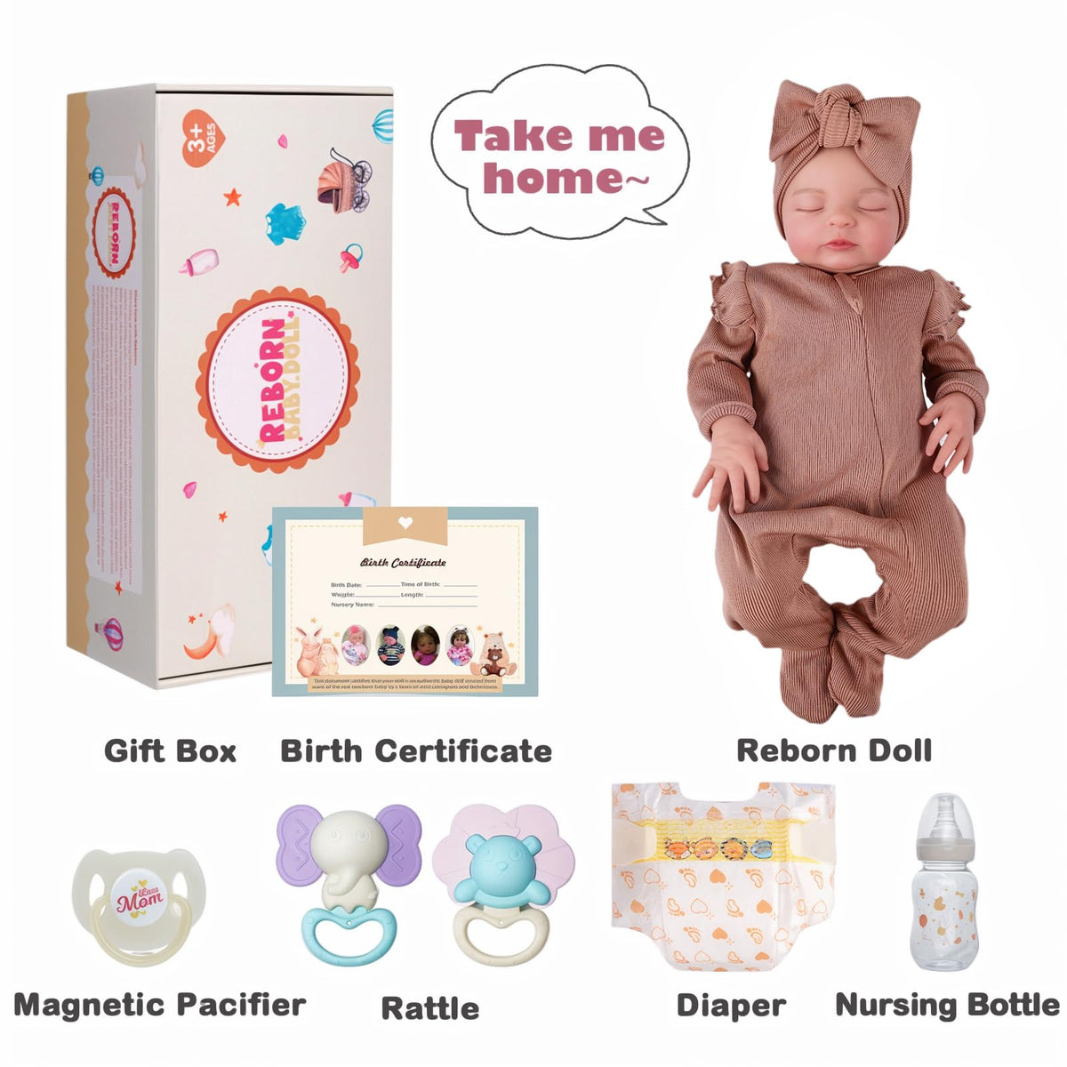 20 Inches Realistic Reborn Baby Dolls Girl I3496