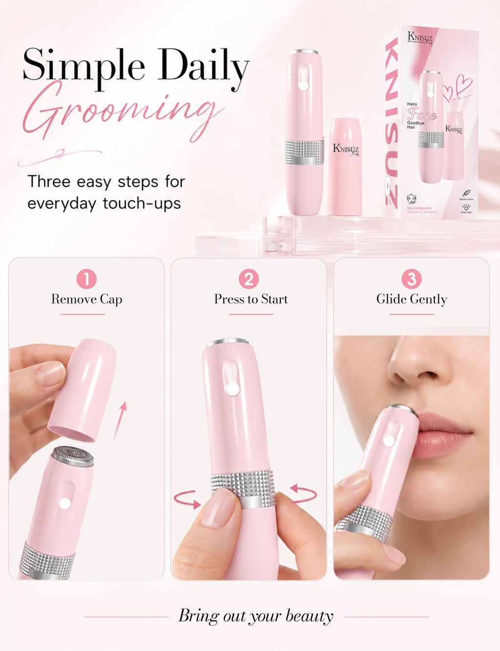 2-in-1 Facial Hair Removal and Eyebrow Trimmer K85035