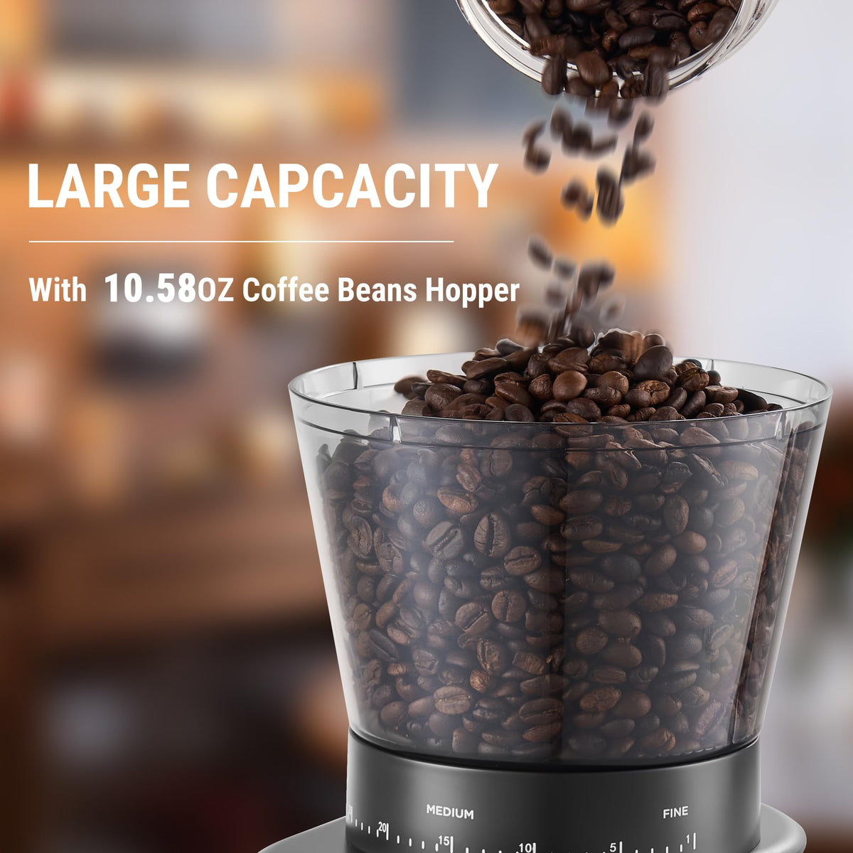 Electric Conical Burr Coffee Grinder with 30 Grind Settings V855825