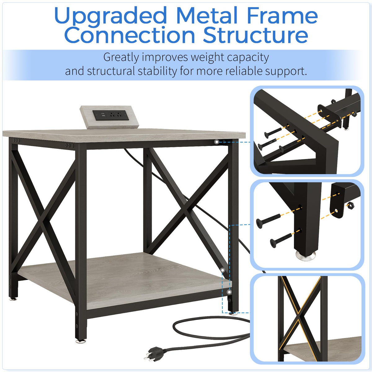 24"x23.6" Printer Stand with Power Outlet I128336