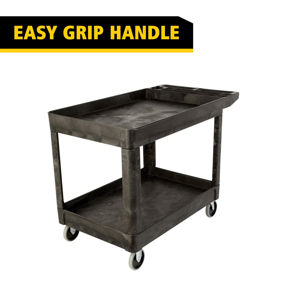2-Shelf Utility Service Cart, Black, 500 lbs. Capacity U91979