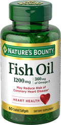 Fish Oil Omega 3 Supplements 1200mg 60 Softgels N9584