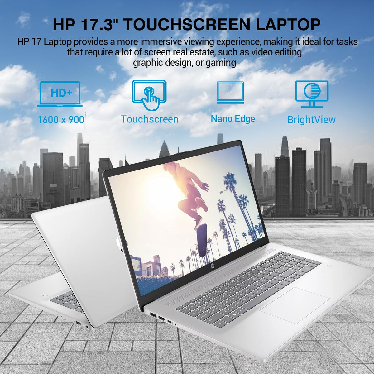 17.3” Touchscreen Laptop, Intel 10-Core i7, 16GB RAM 512GB SSD D787