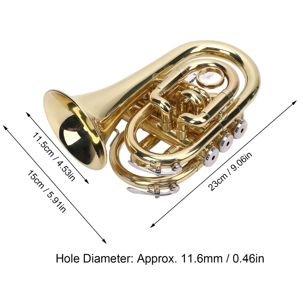Bb Pocket Trumpet with 7C Mouthpiece and Hard Case N779