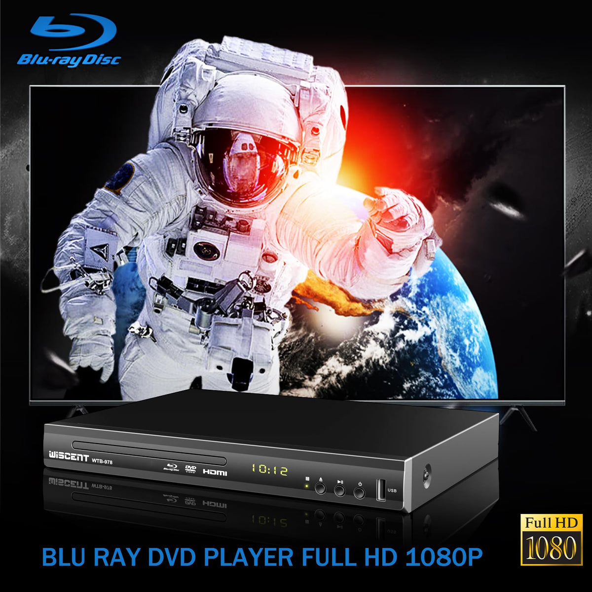 Blu Ray DVD Player Full HD 1080p Region A/1 A370