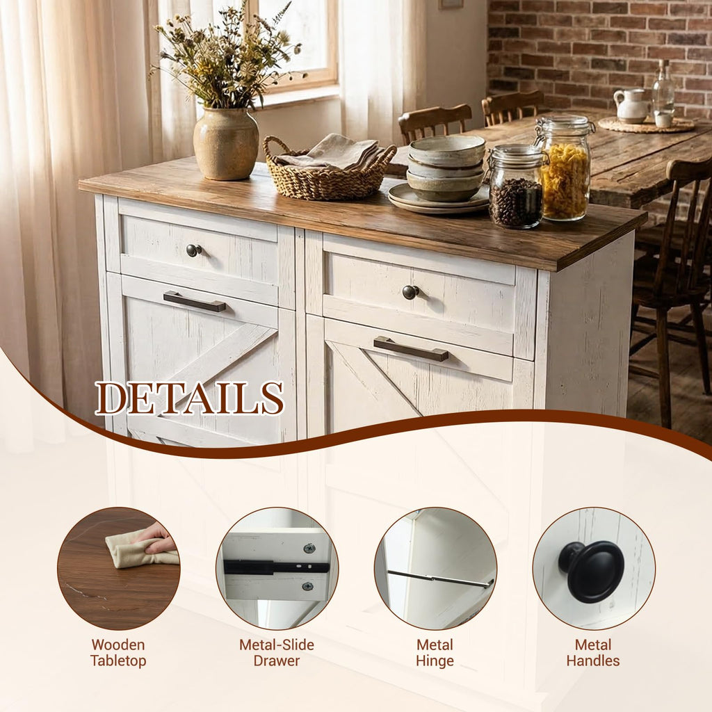 Brown White Double Tilt Out Trash Cabinet with Drawers L4795
