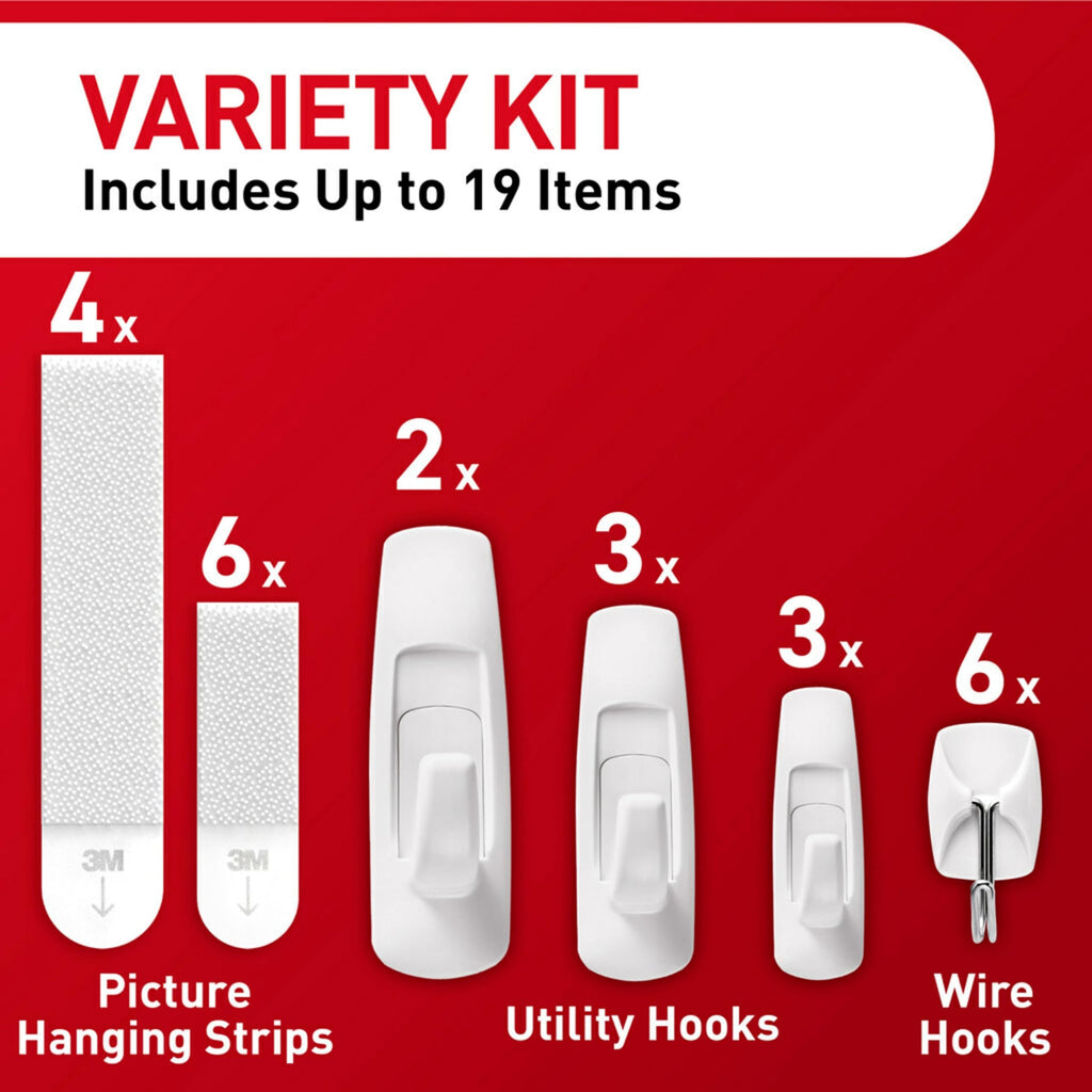 Picture Hanging Strips, Wire Hooks and Utility Hooks Kit V8464