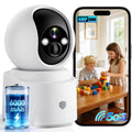 Battery Powered Wireless Indoor Security Camera, 4MP HD Pan/Tilt, 6000mAh Rechargeable, 5G&2.4G WiFi 6 H75585