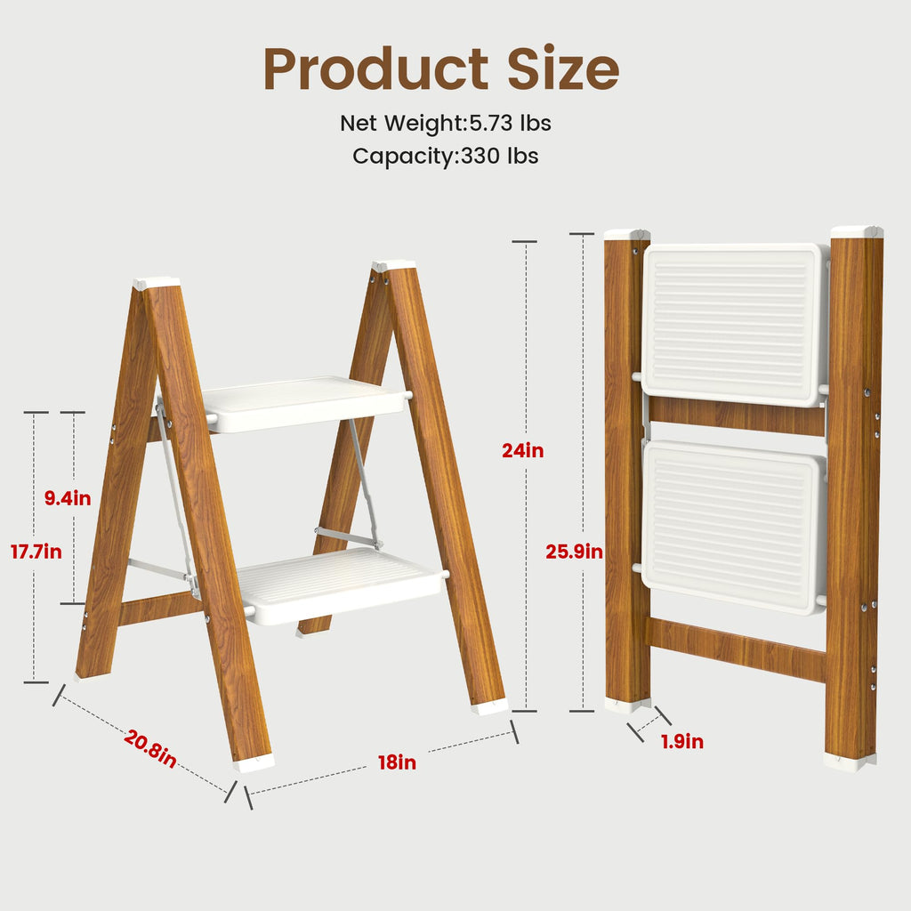 Lightweight Aluminum Folding Step Stool D4421