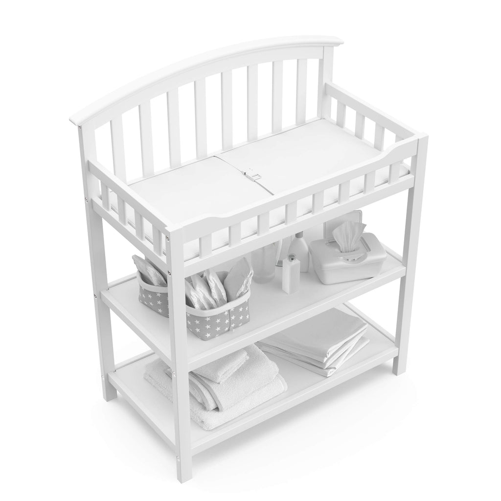 White Changing Table with Changing Pad F1102