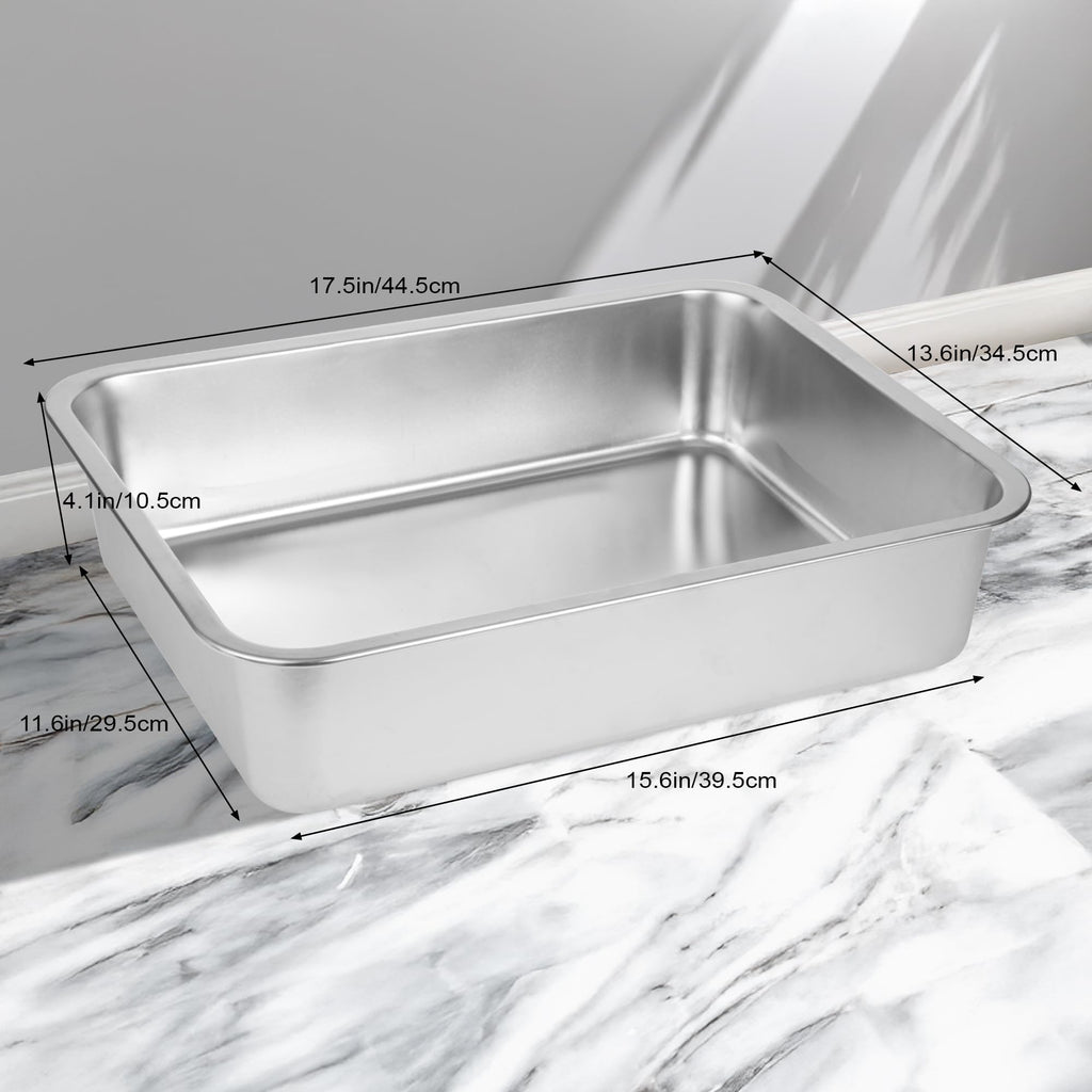 Large Stainless Steel Cat Litter Box E69437