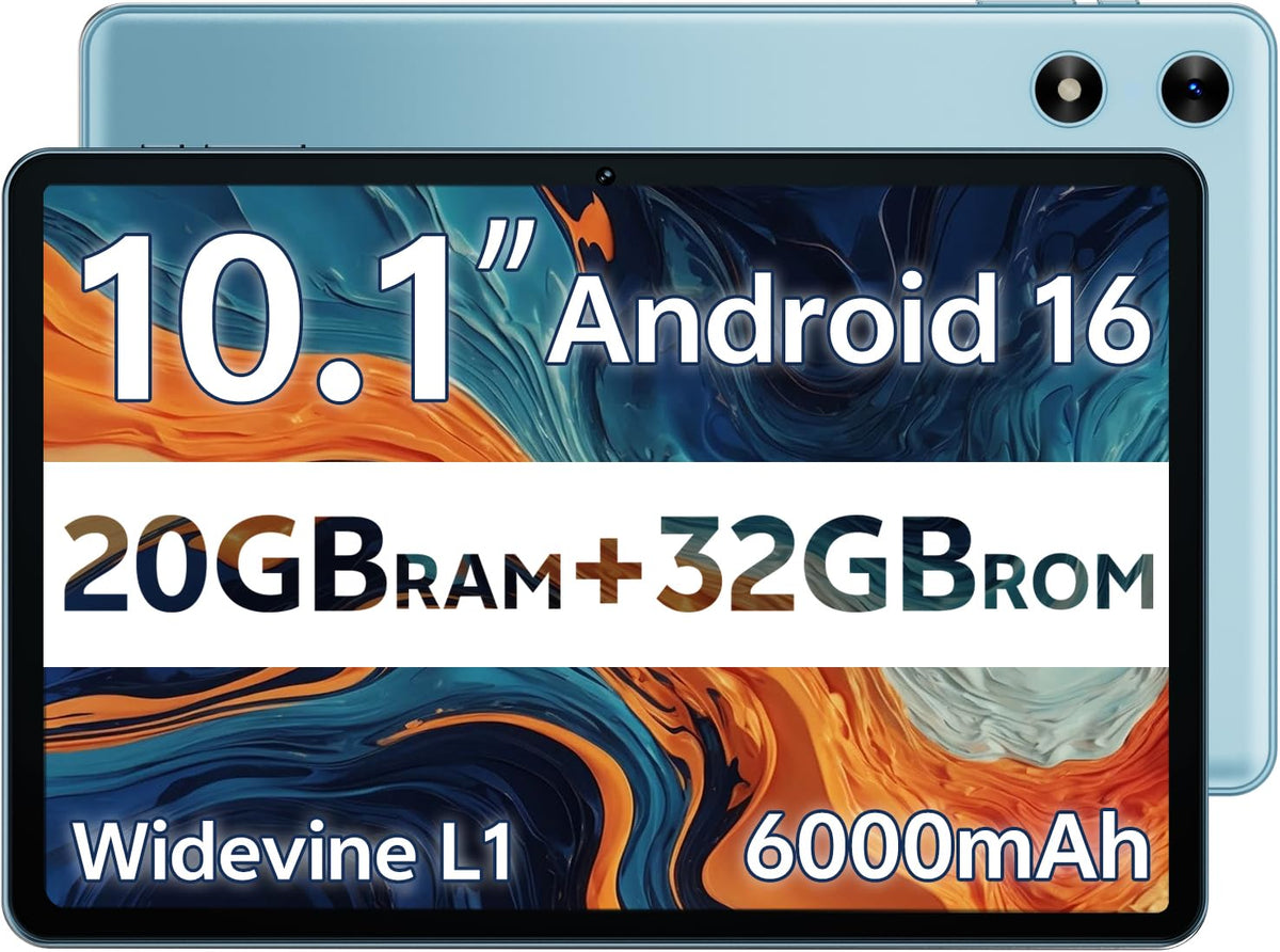Android Tablet 10 Inch 20GB RAM 32GB Storage Blue X353