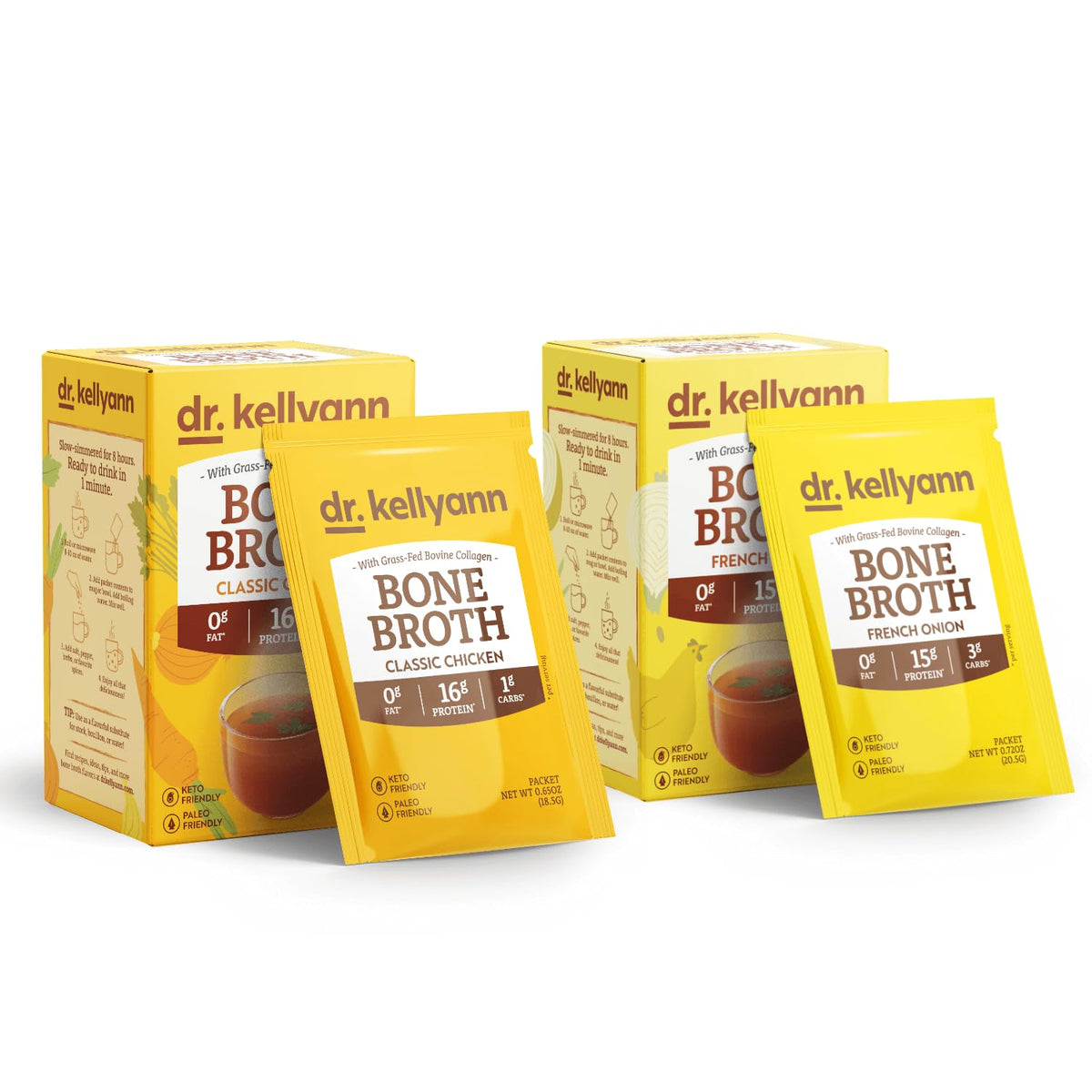 French Onion Bone Broth Packets 14 Servings D391