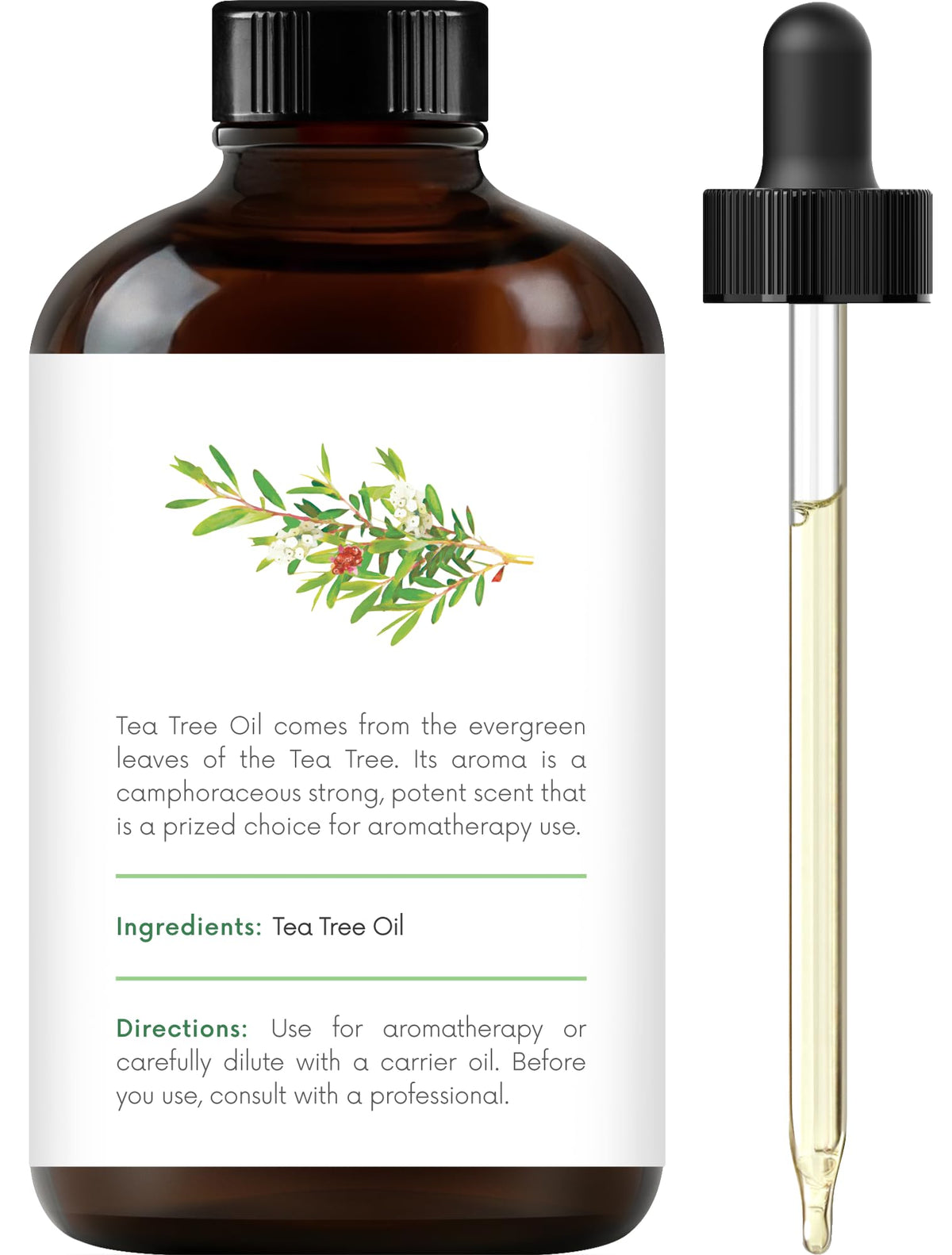 Peppermint Tea Tree Lavender Essential Oil Set 4 Fl. Oz Z75747