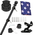 5FT Tangle Free Spinning Metal Flag Pole Kit with 3x5 Flag Z30543