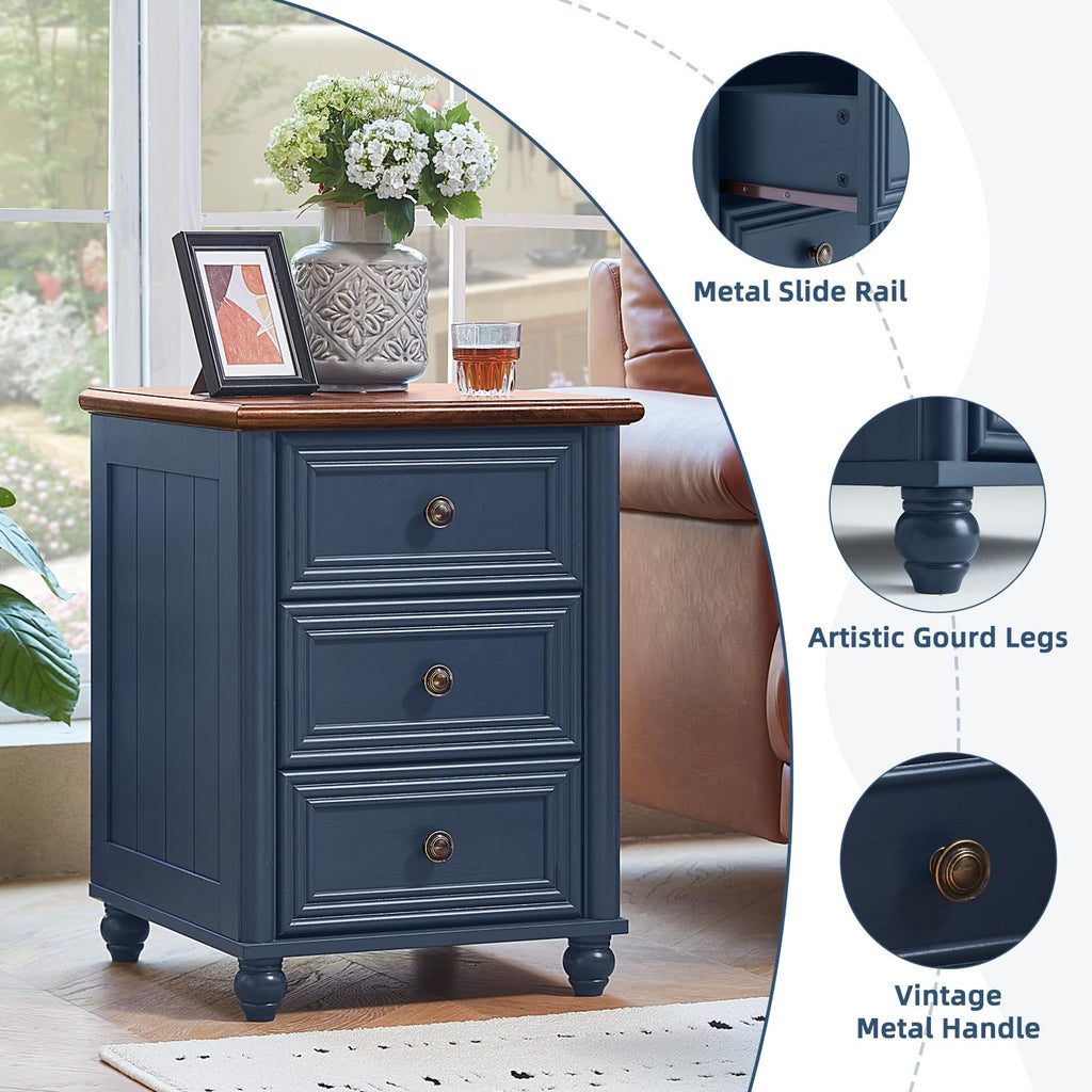 18" Night Stand with 3 Drawers O328