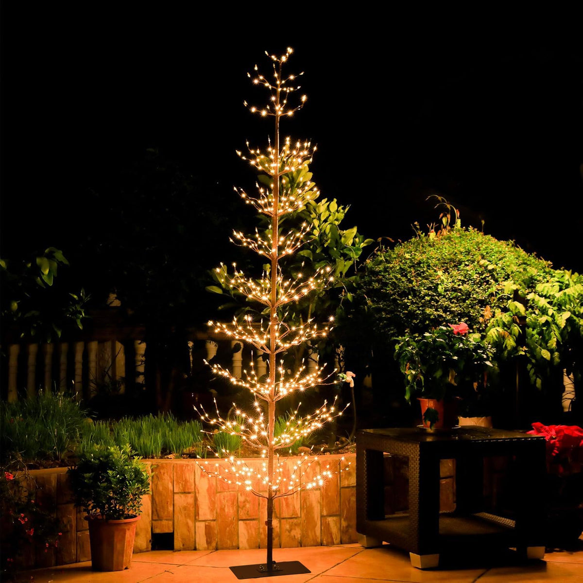 7 Feet 736L LED Artificial Christmas Tree Warm White V7399
