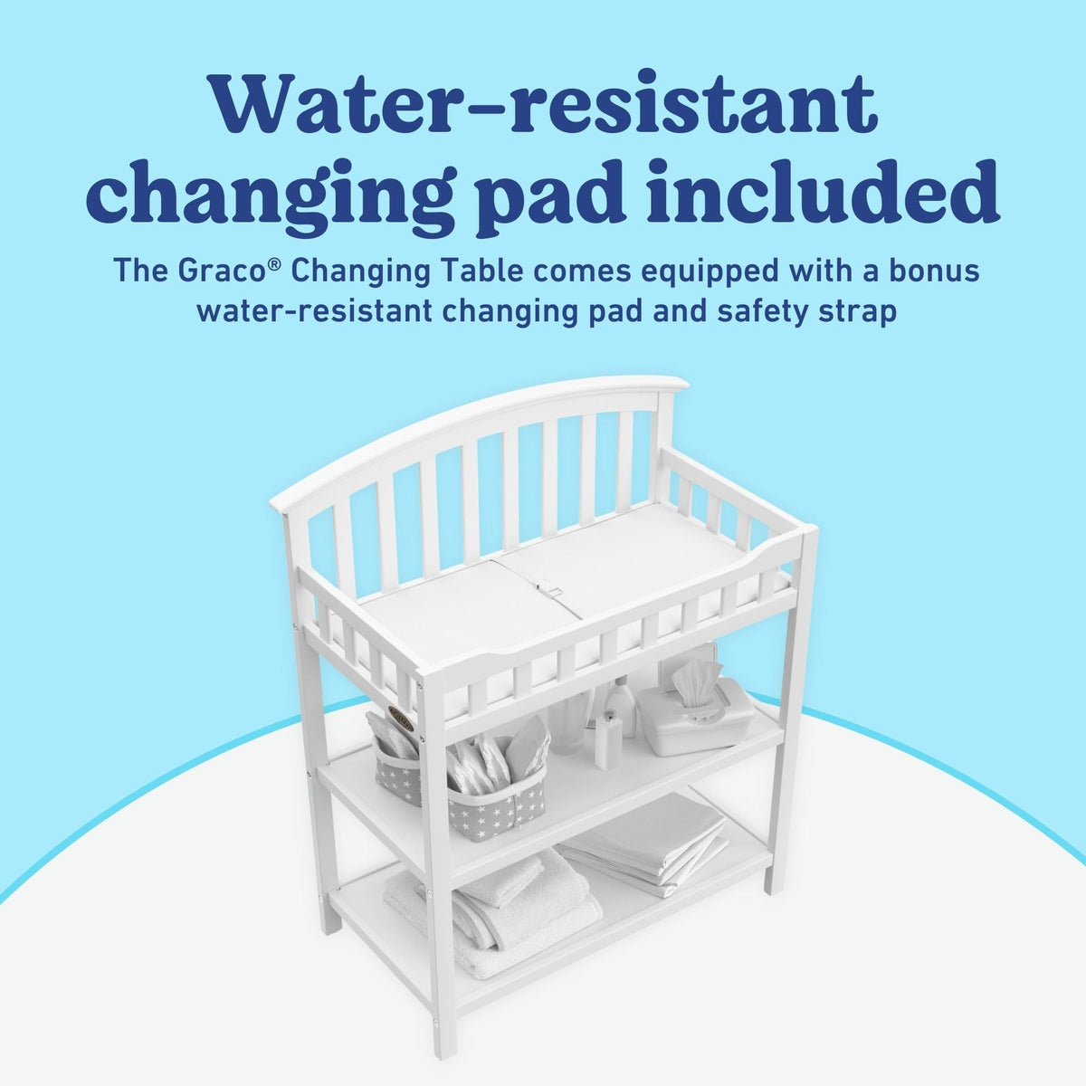 White Changing Table with Changing Pad F1102