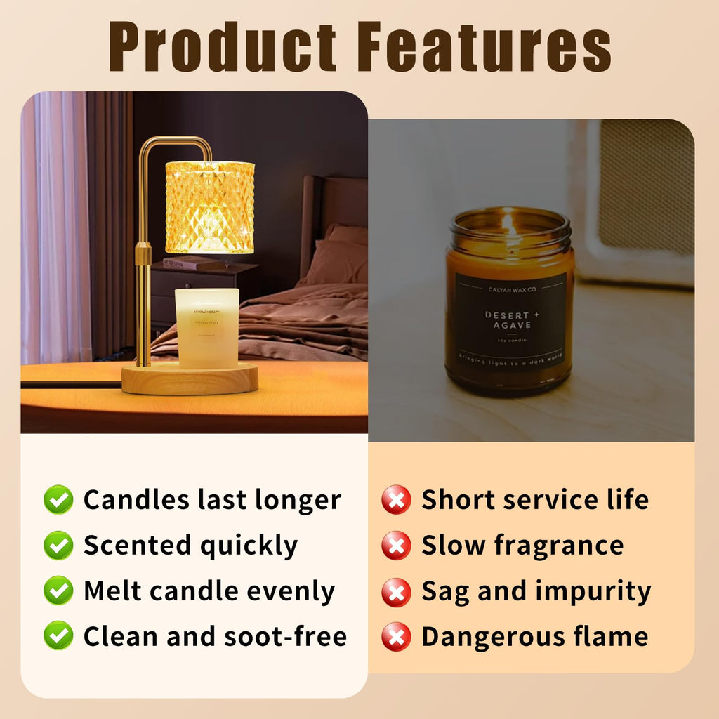 Dimmable Candle Warmer Lamp with Timer J812