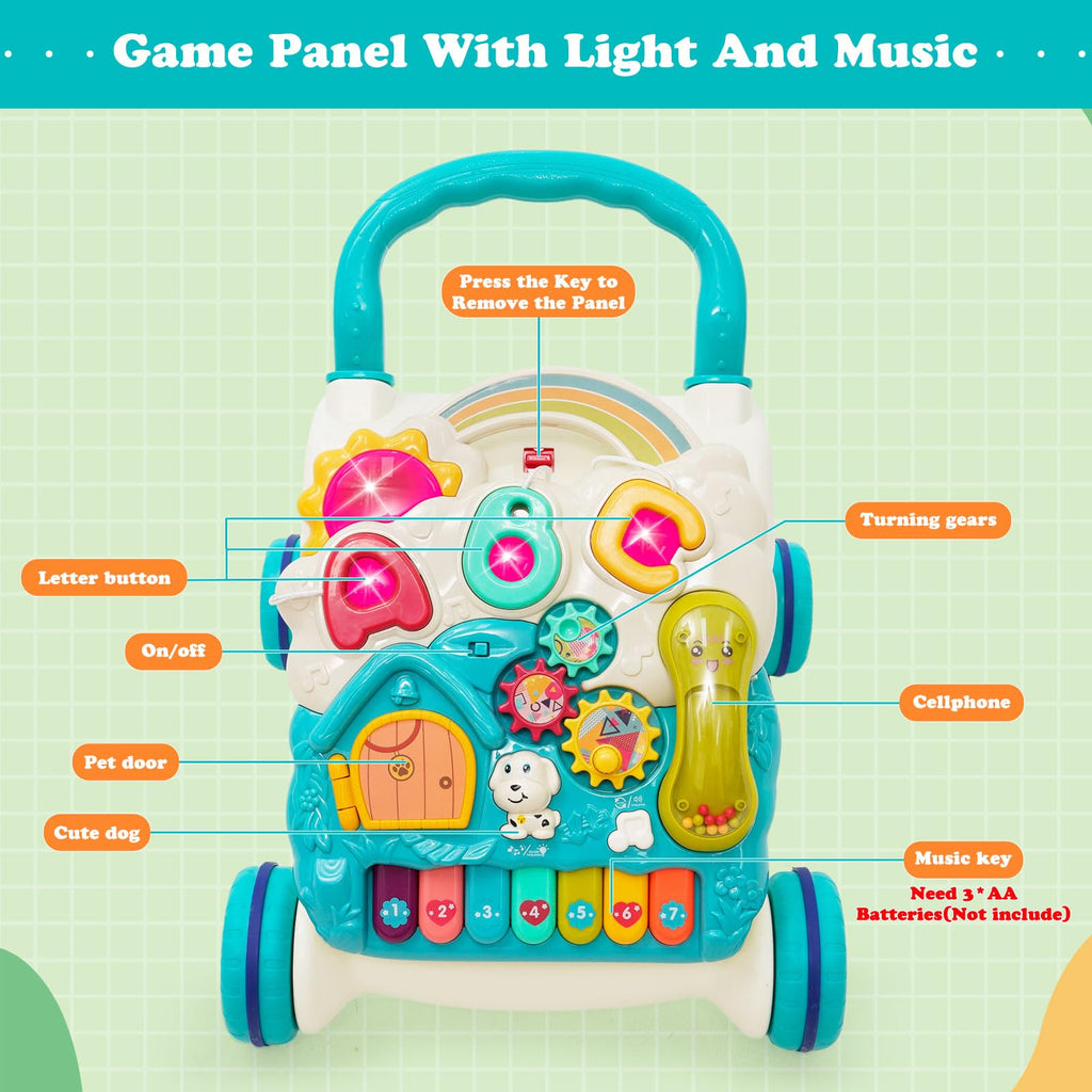 3 in 1 Baby Walker with Sounds Music Play Panel E109693