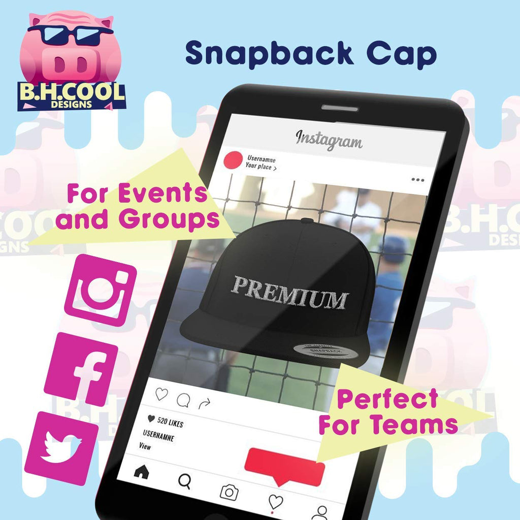 Structured Flat Bill Snapback Cap S33576