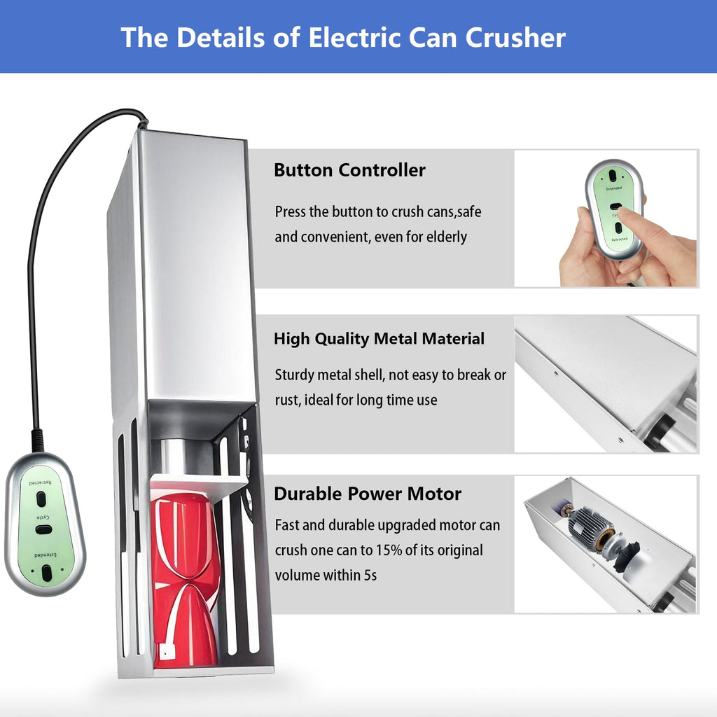 Electric Can Crusher with Button Controller L49220