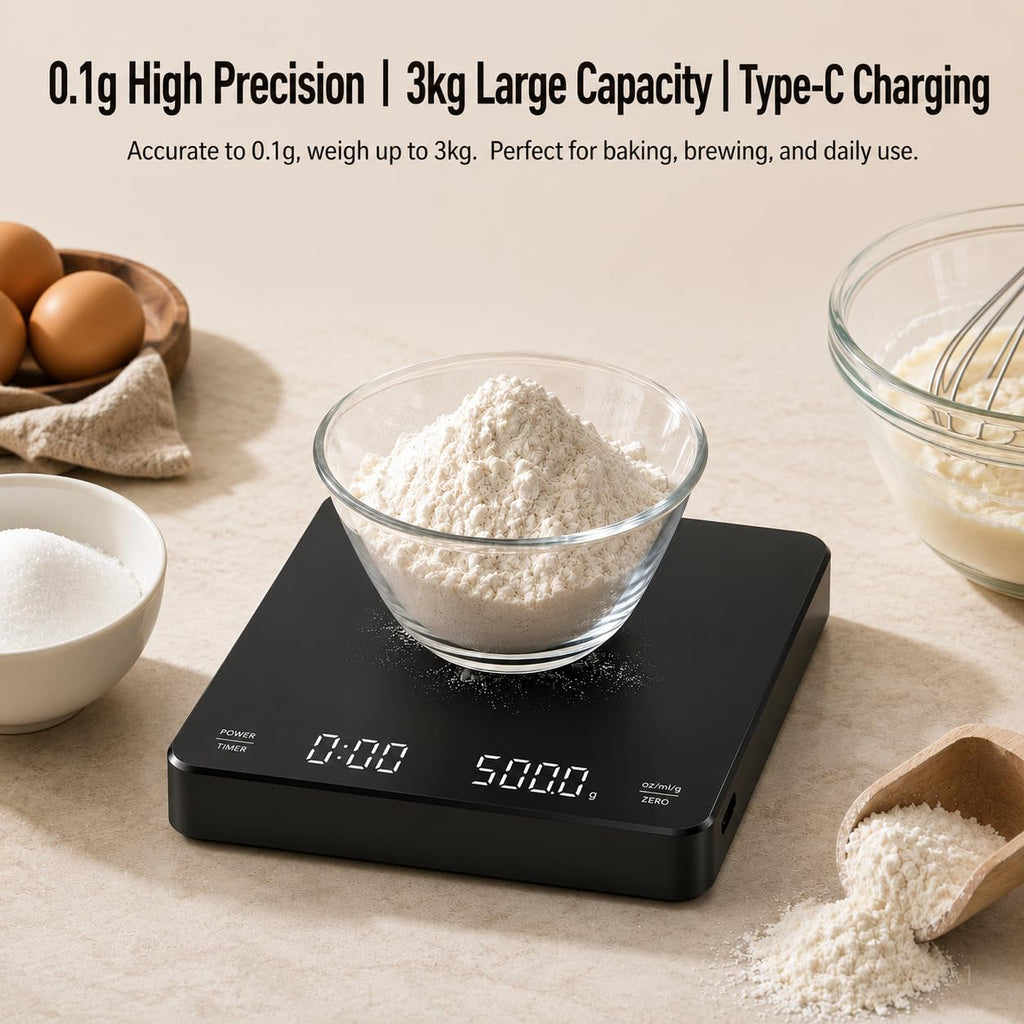 Rechargeable Digital Coffee Scale with Timer C587071
