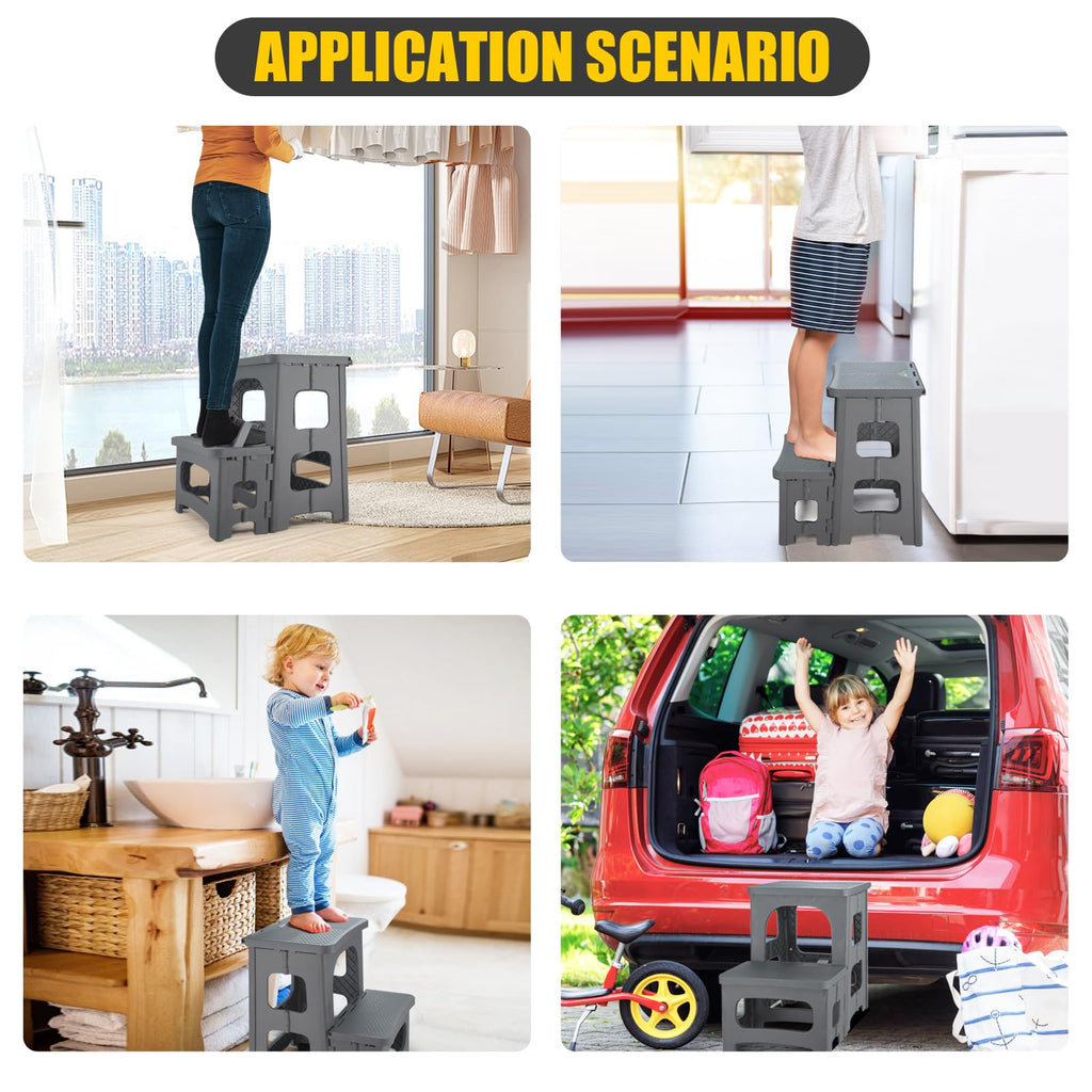 Folding 2-Step Non-Slip Step Stool C487325